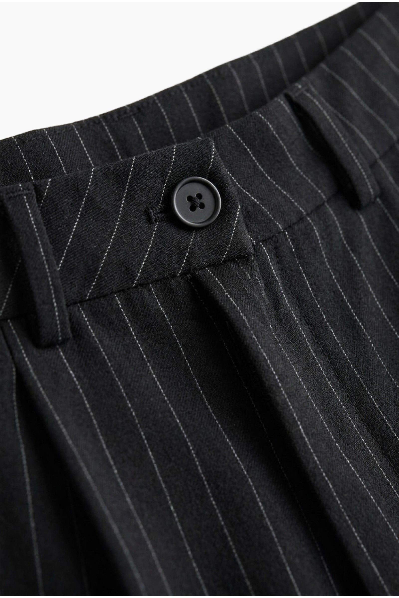 Wide-Leg Pinstripe Pants