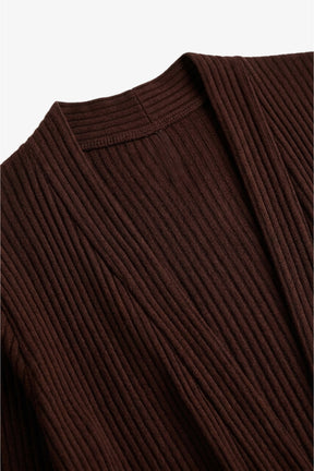 Ribbed Midi Cardigan
