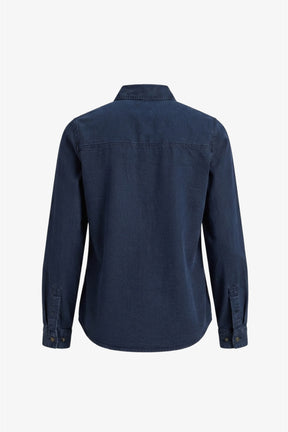 Snap-Button Denim Shirt