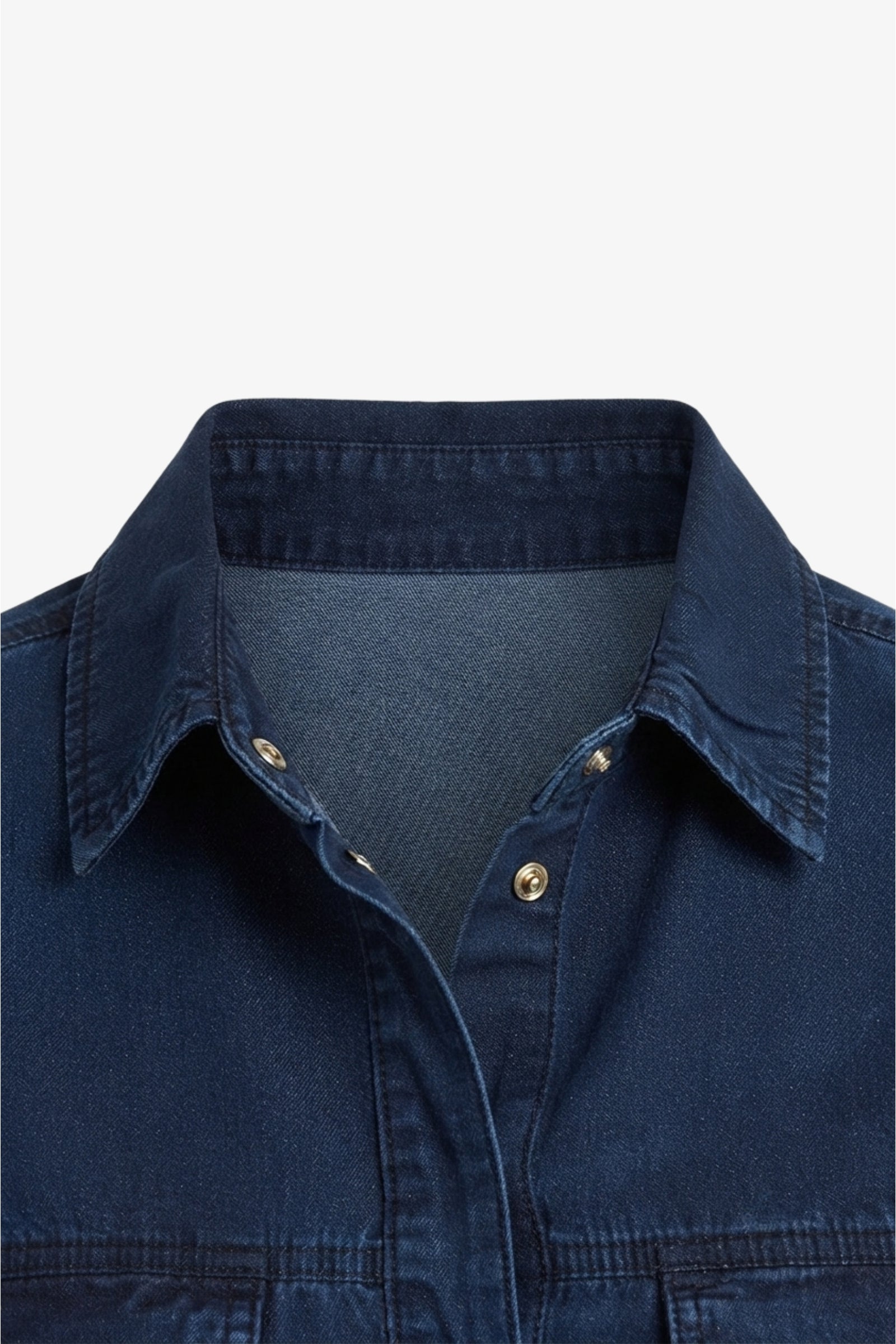 Snap-Button Denim Shirt