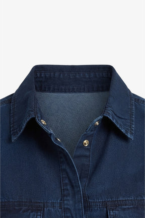 Snap-Button Denim Shirt