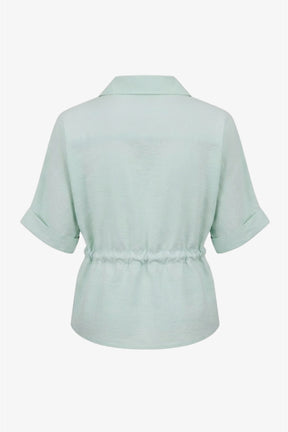 Drawstring Waist Lounge Shirt