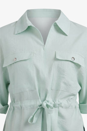 Drawstring Waist Lounge Shirt