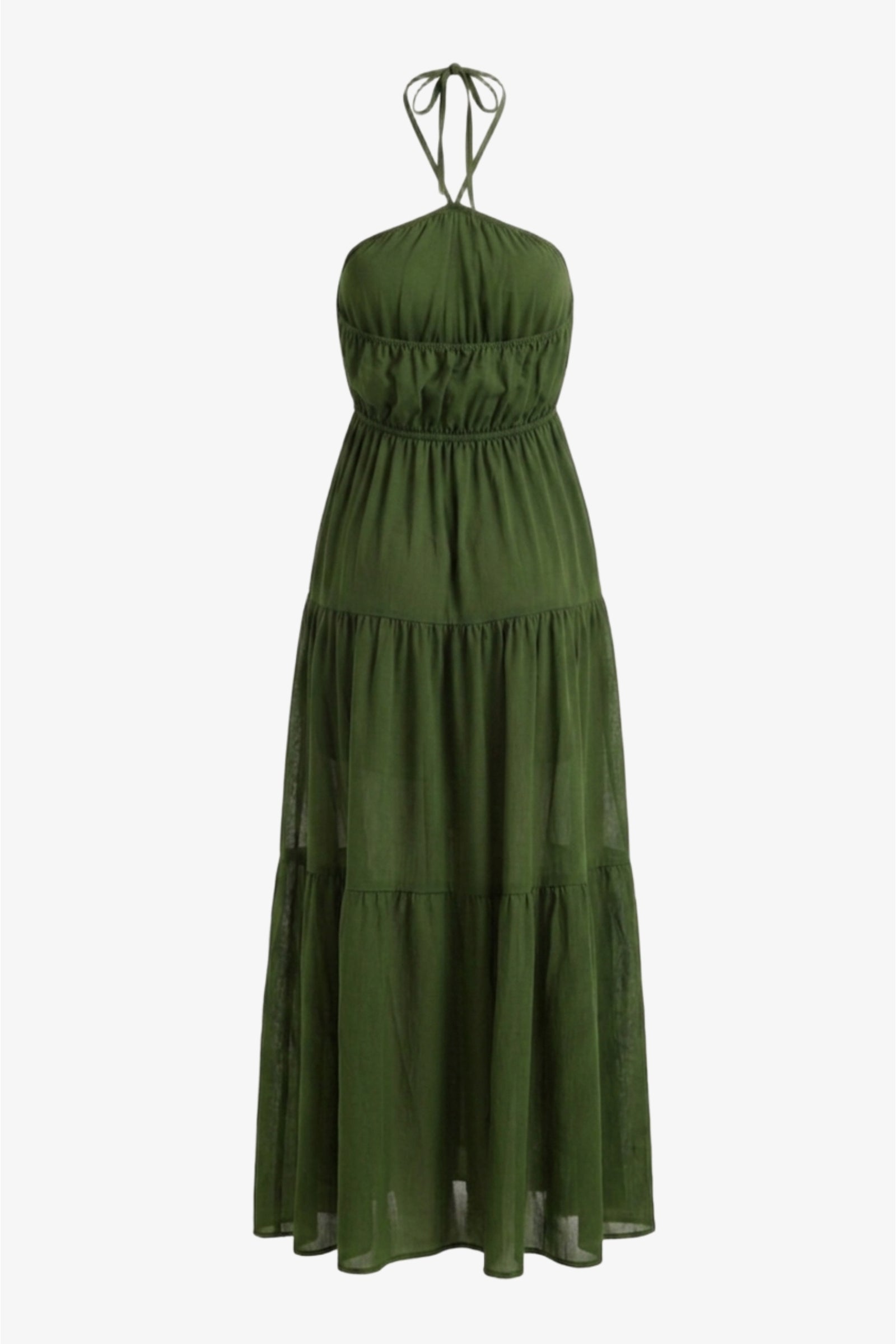 Halter Tiered Beach Dress