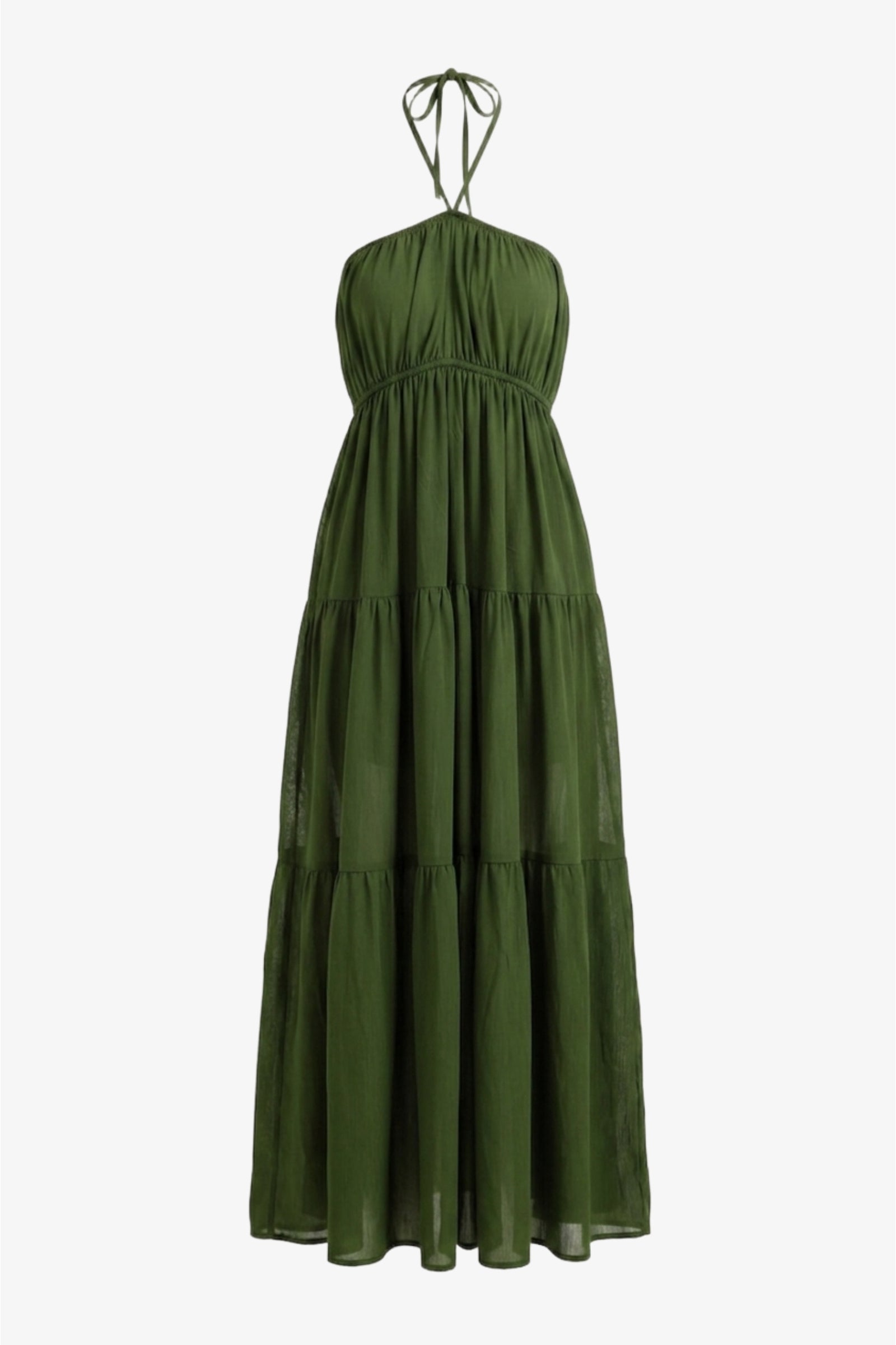 Halter Tiered Beach Dress