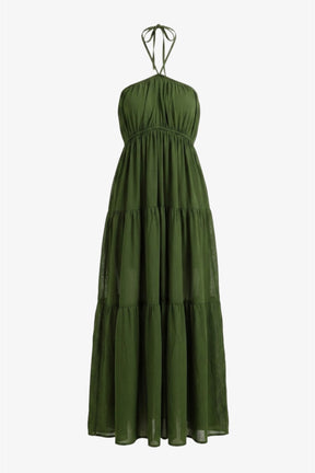Halter Tiered Beach Dress