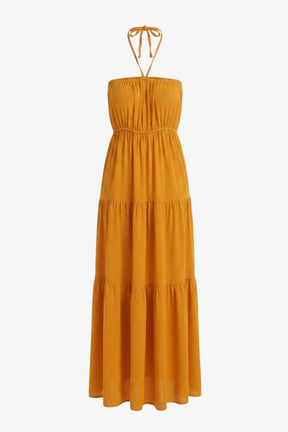 Halter Tiered Beach Dress