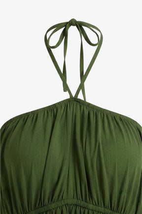 Halter Tiered Beach Dress