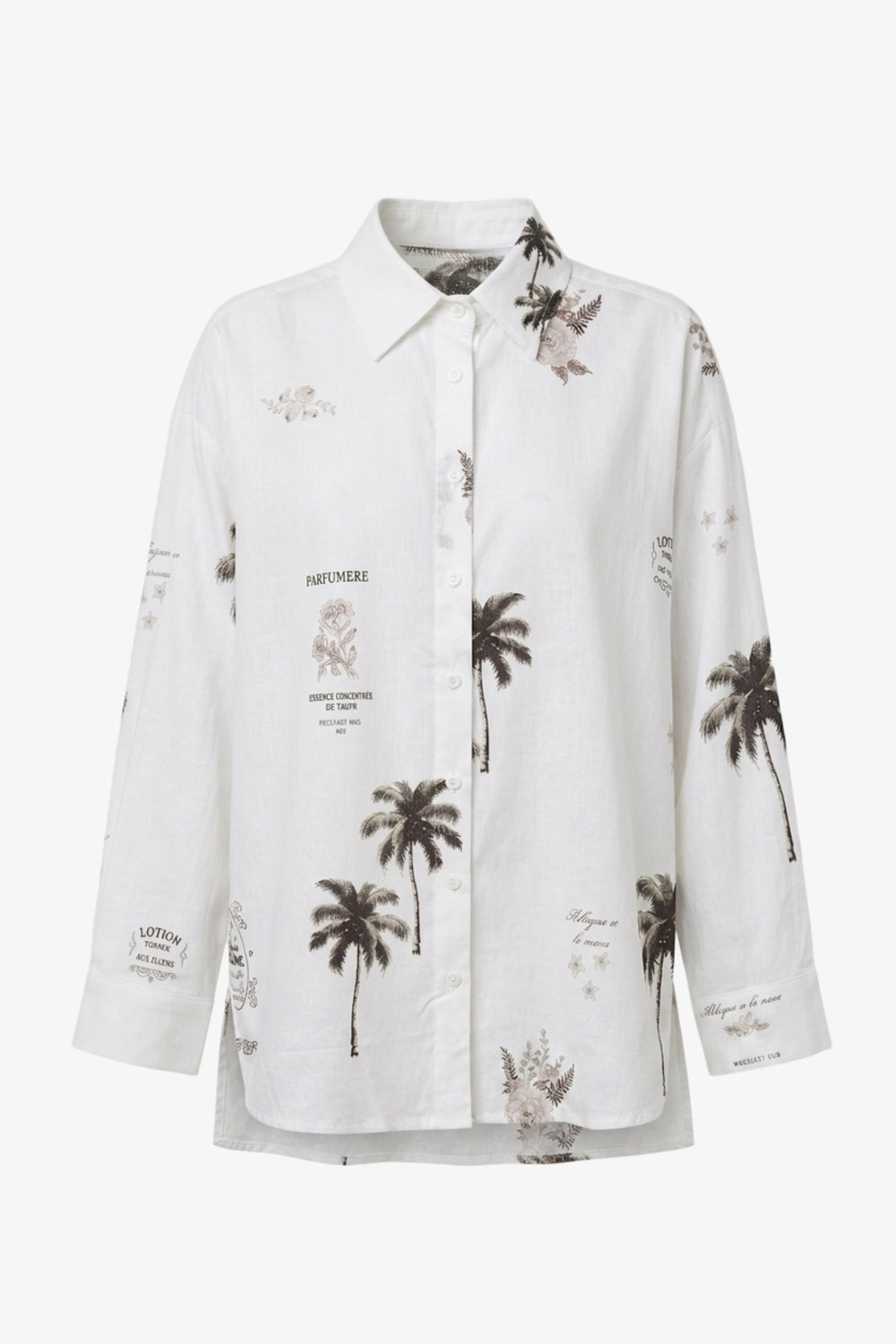Palm Print Beach Shirt