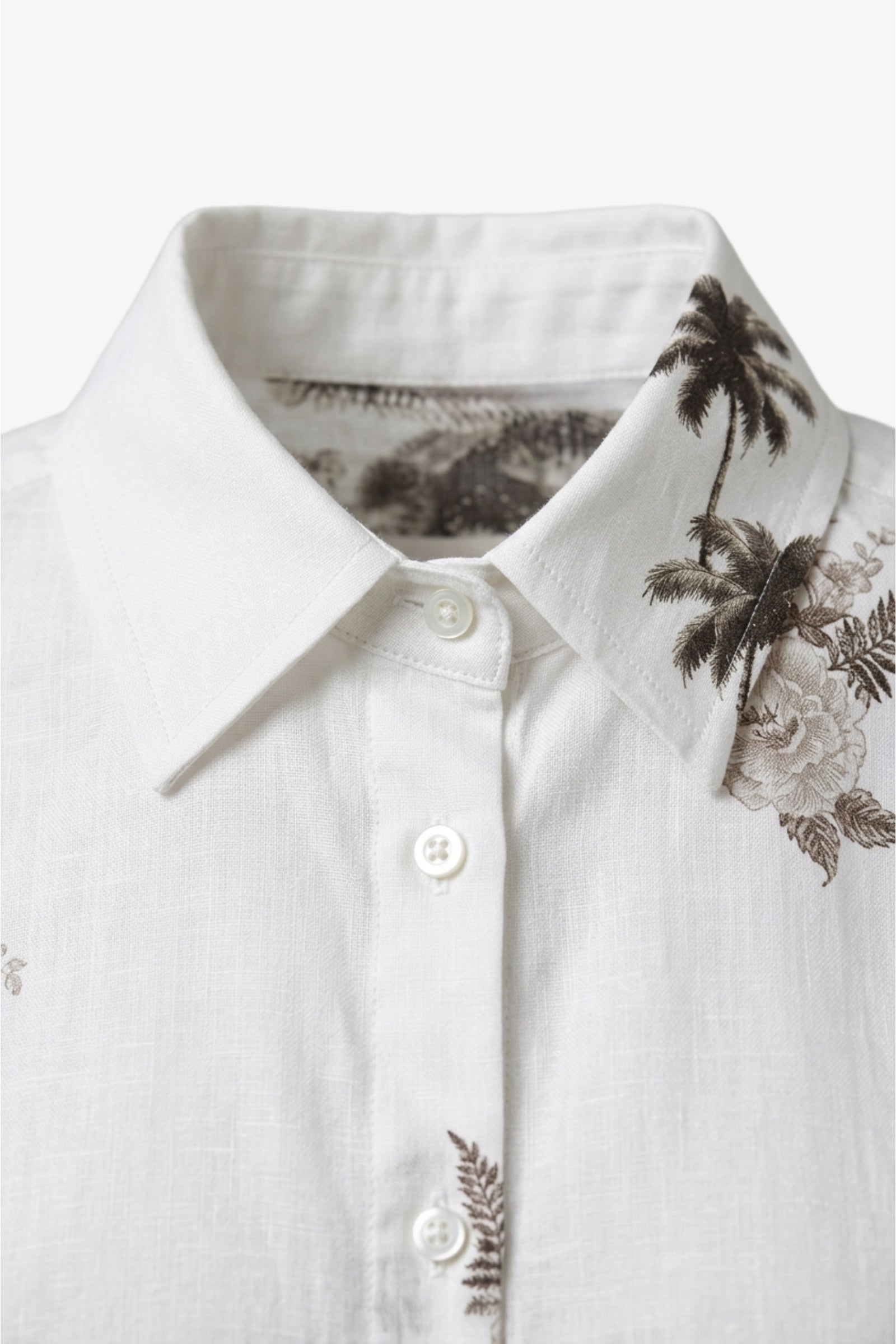 Palm Print Beach Shirt
