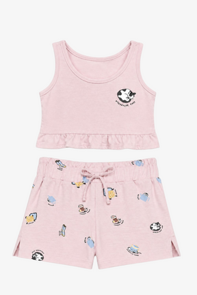 Girly Ruffled Hem Pyjama