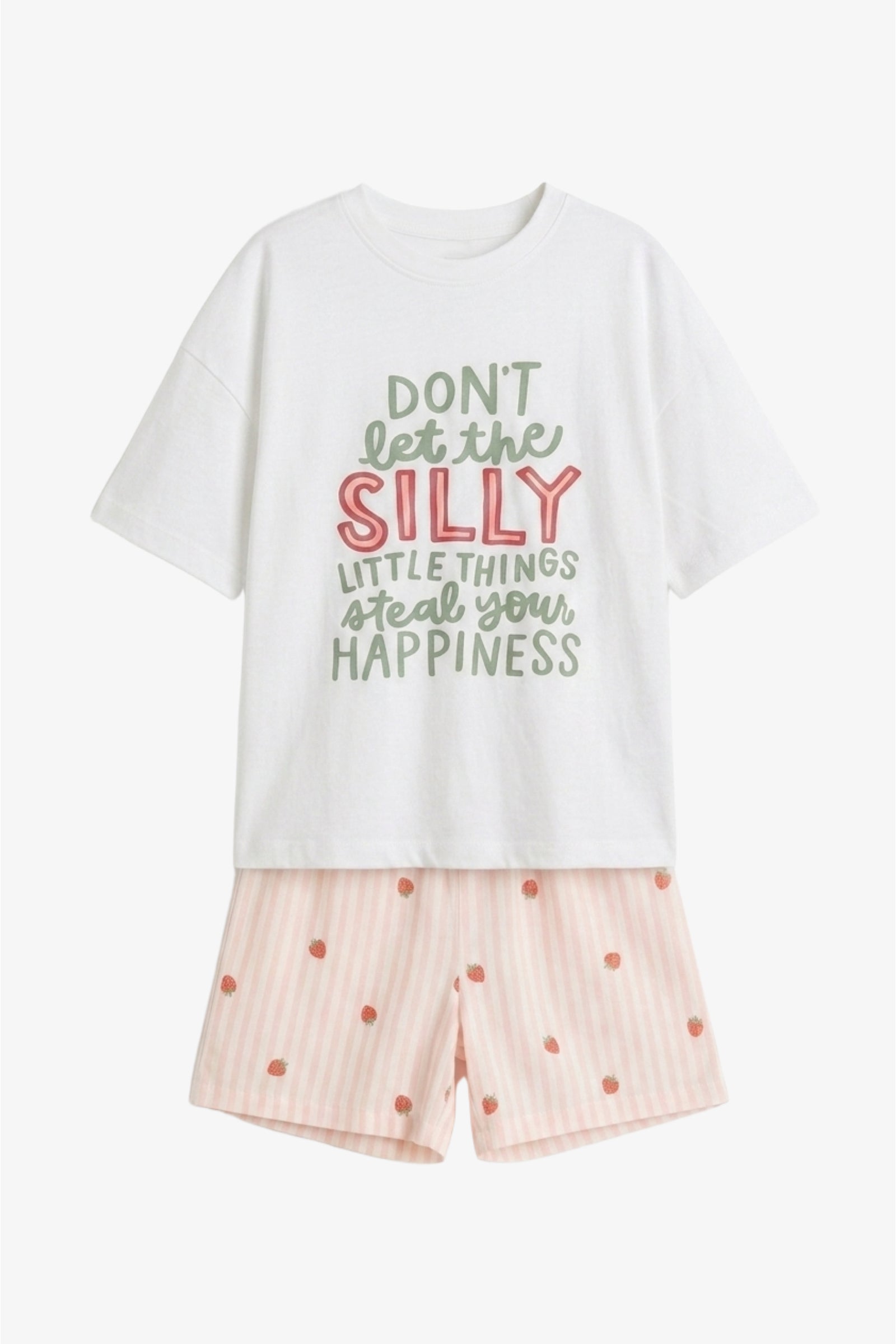Girly Strawberry Print Pyjama