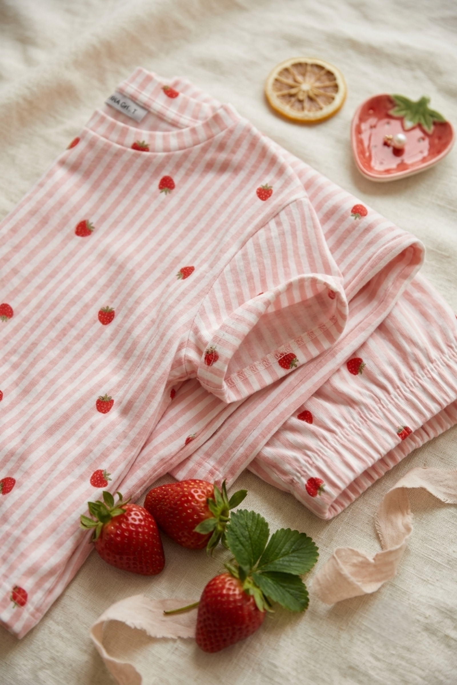 Girly Striped Pyjama Set
