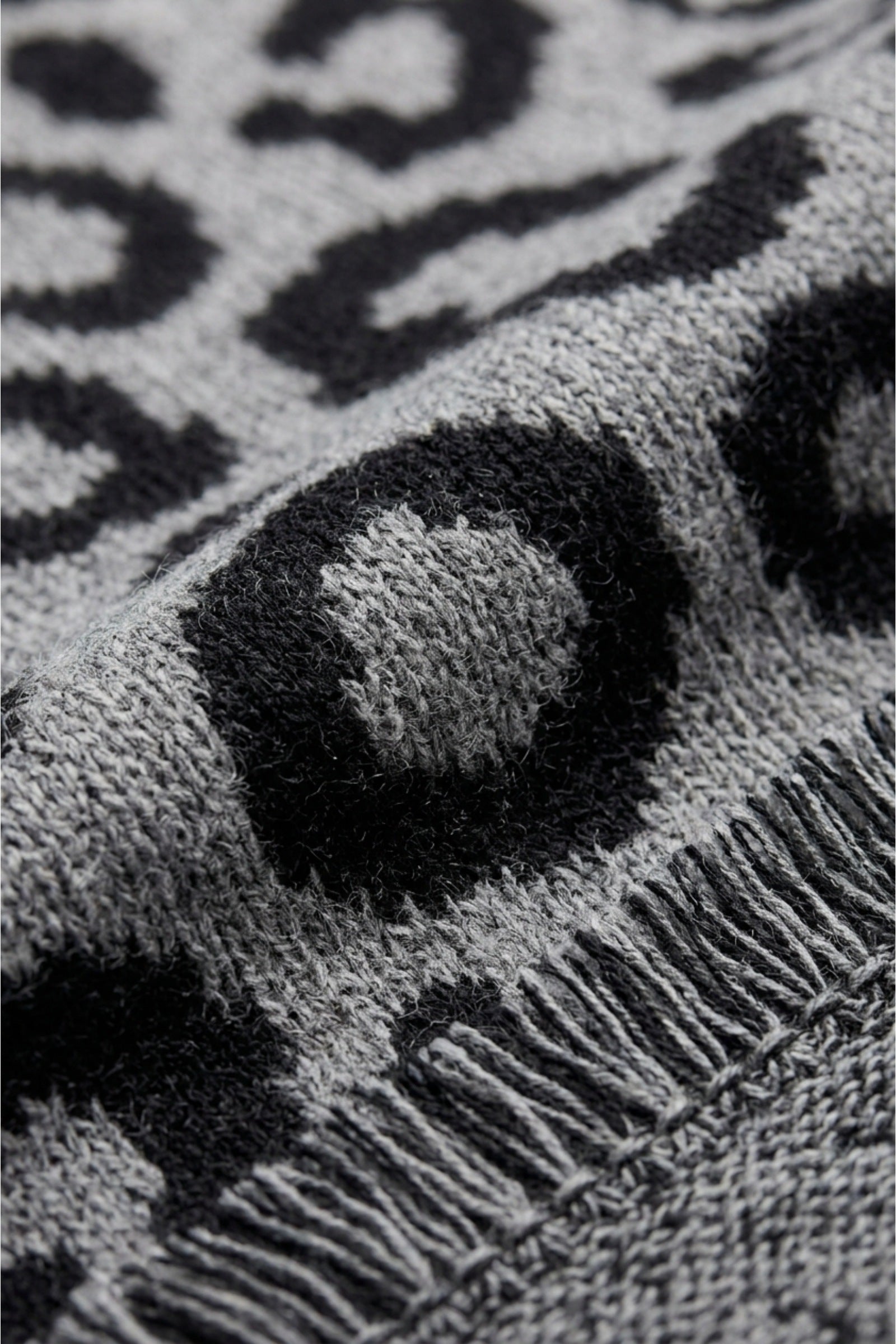 Fringed Leopard Poncho