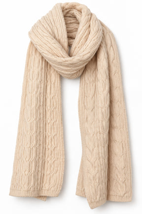 Vertical Cable-Knit Scarf