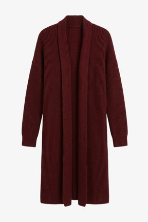 Ribbed Shawl Collar Cardigan