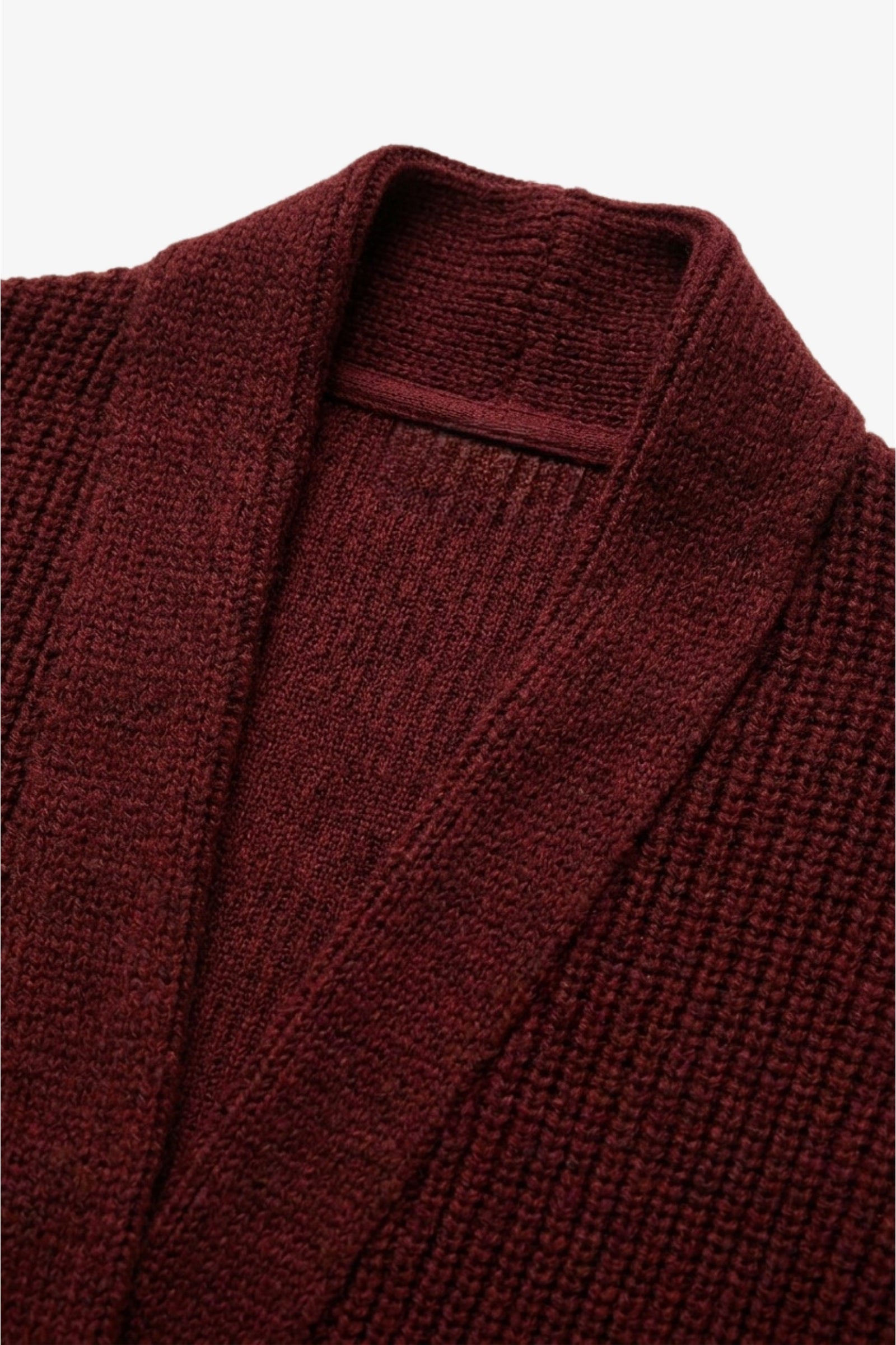 Ribbed Shawl Collar Cardigan