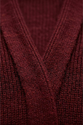 Ribbed Shawl Collar Cardigan