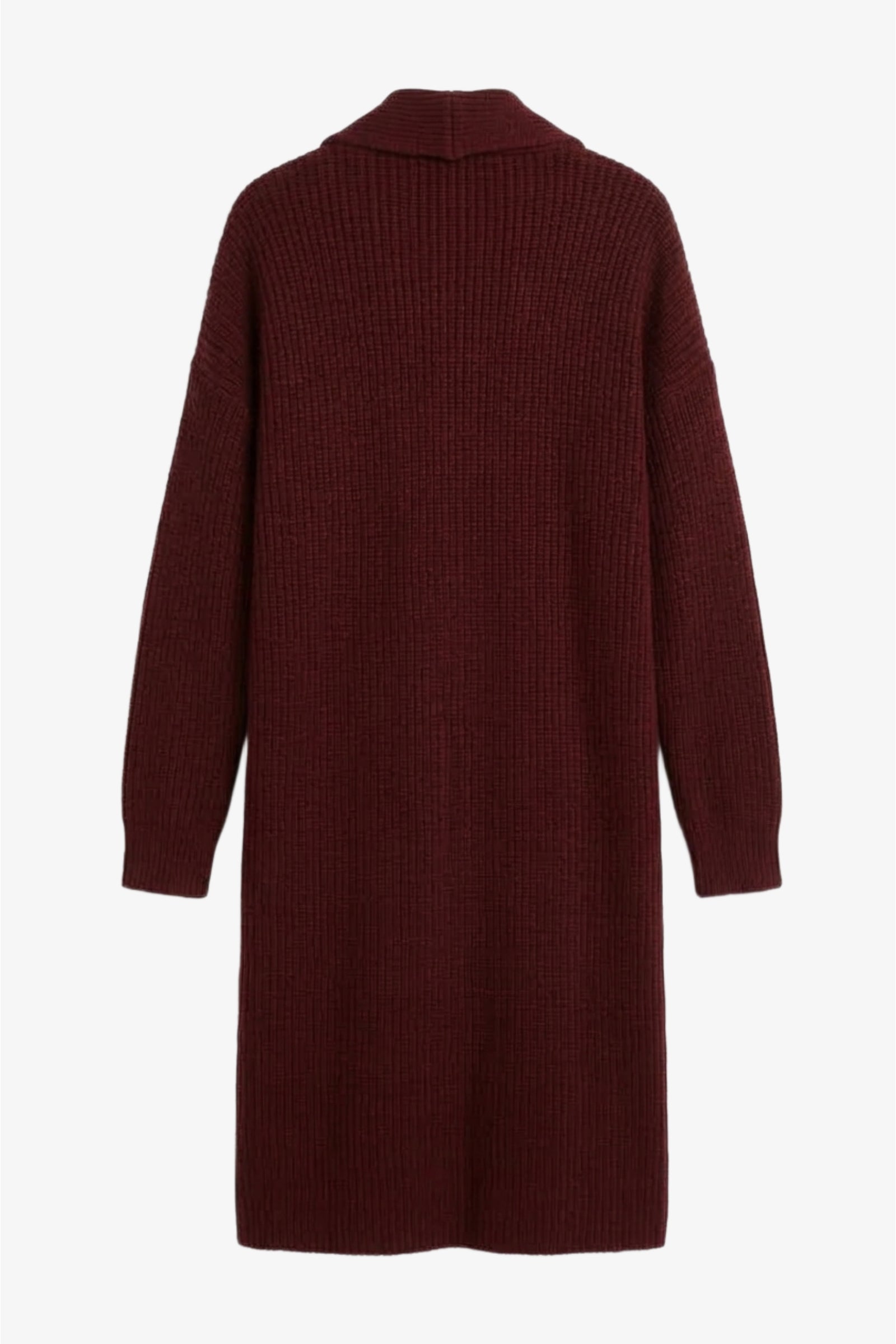 Ribbed Shawl Collar Cardigan