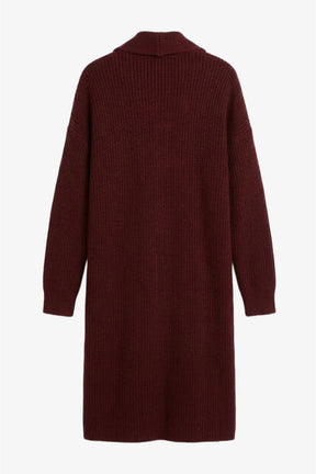 Ribbed Shawl Collar Cardigan