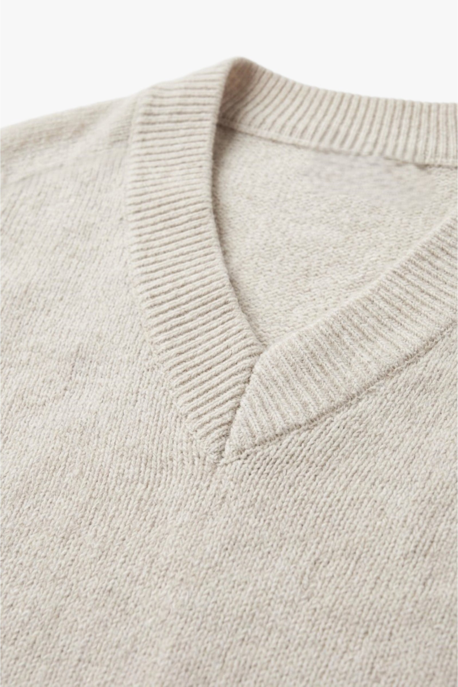 Ribbed-Trim Knit Pullover
