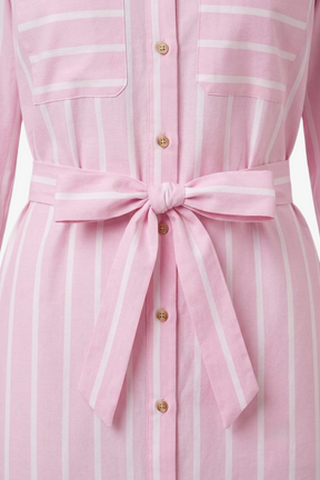 Striped Midi Shirt Dress