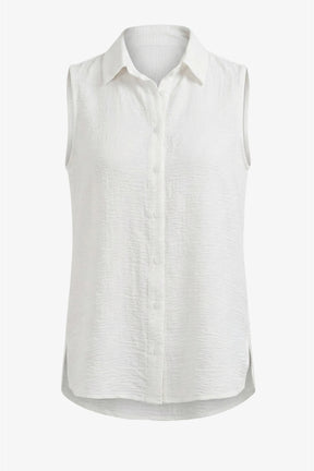 Crinkle Sleeveless Shirt