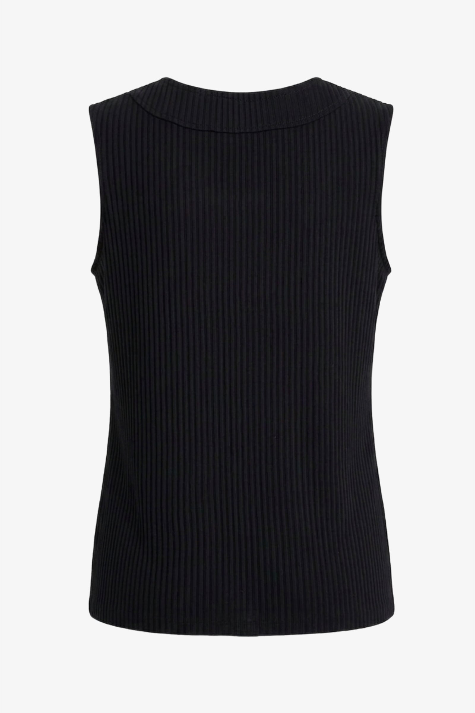 Ribbed V-Neck Blouse