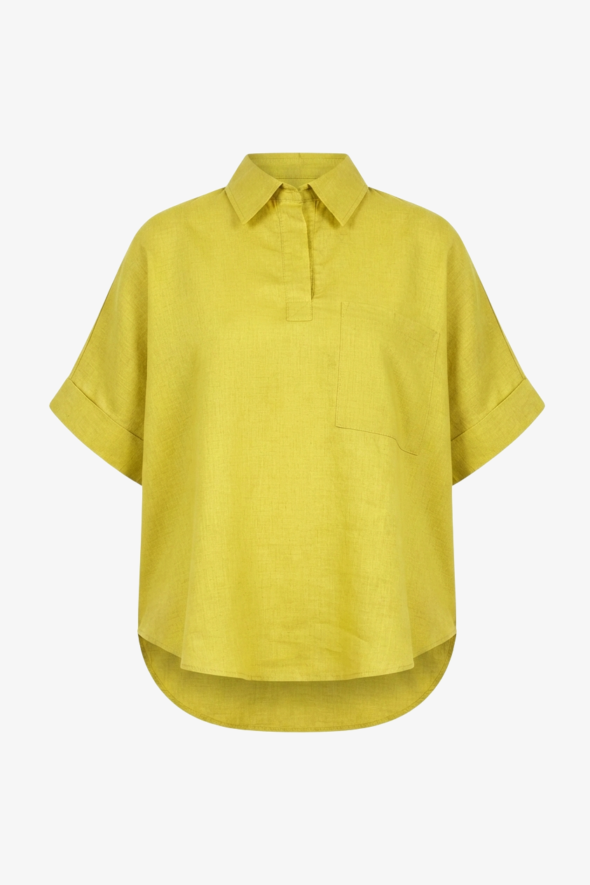 Relaxed Shirt Poncho