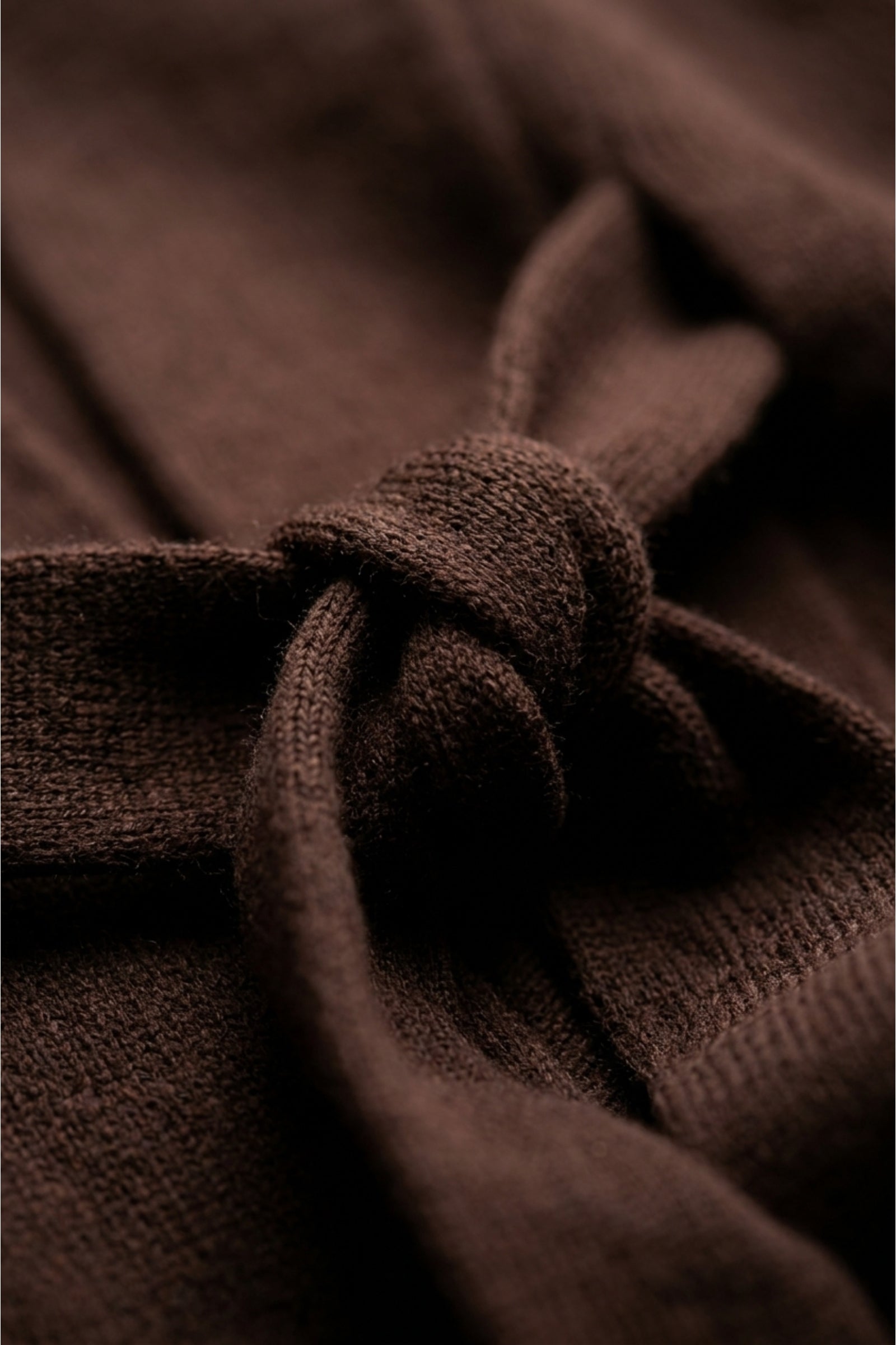 Self-Tie Knit Poncho