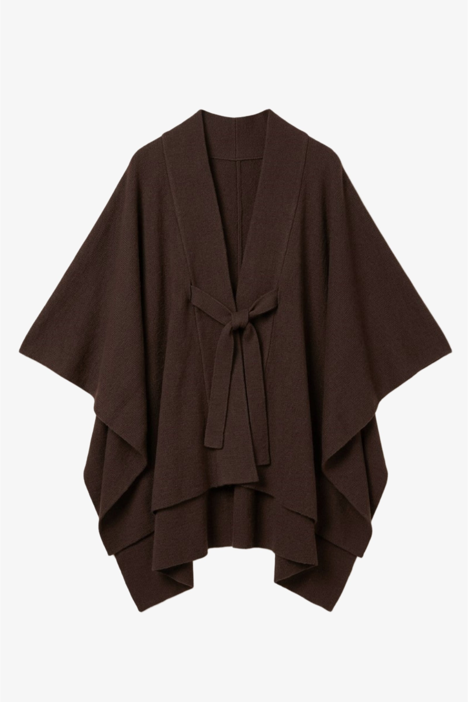 Self-Tie Knit Poncho