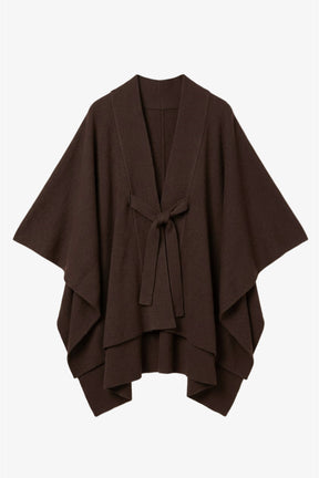 Self-Tie Knit Poncho