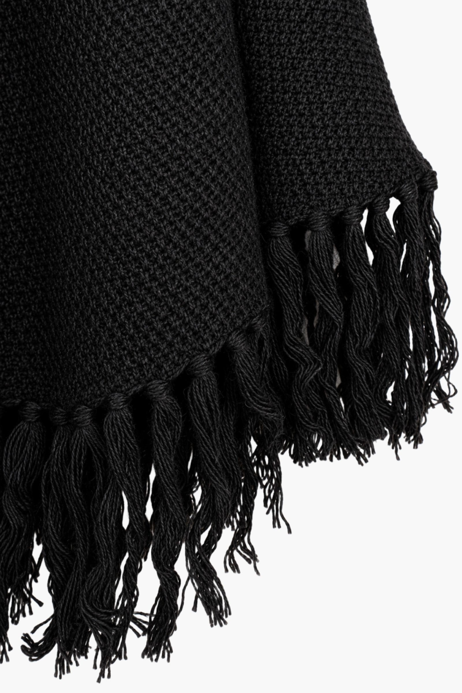 Fringed Trim Poncho
