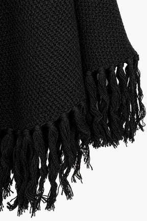Fringed Trim Poncho