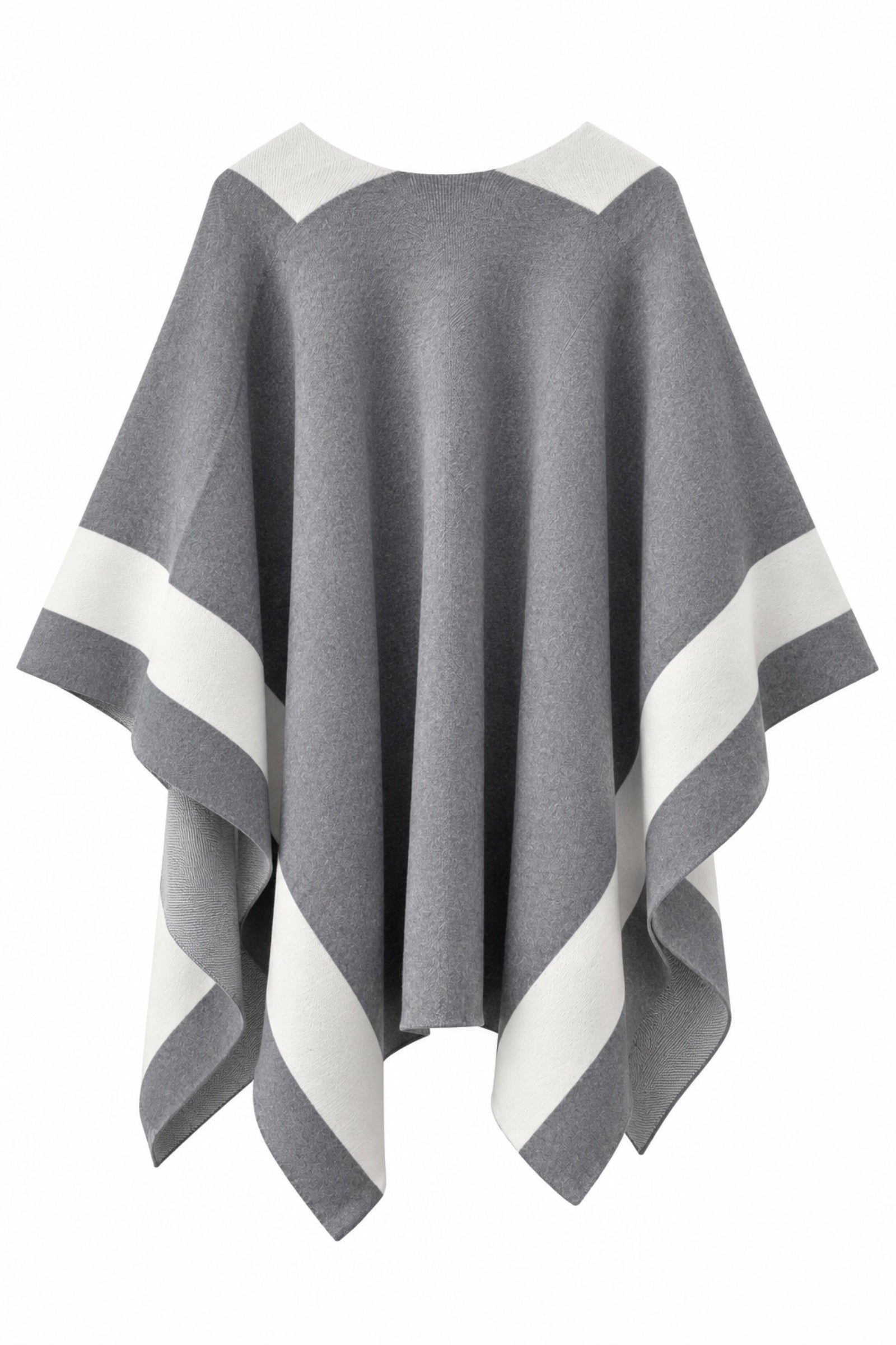 Striped Asymmetrical Poncho