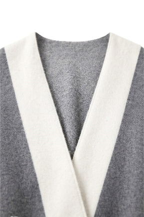 Striped Asymmetrical Poncho