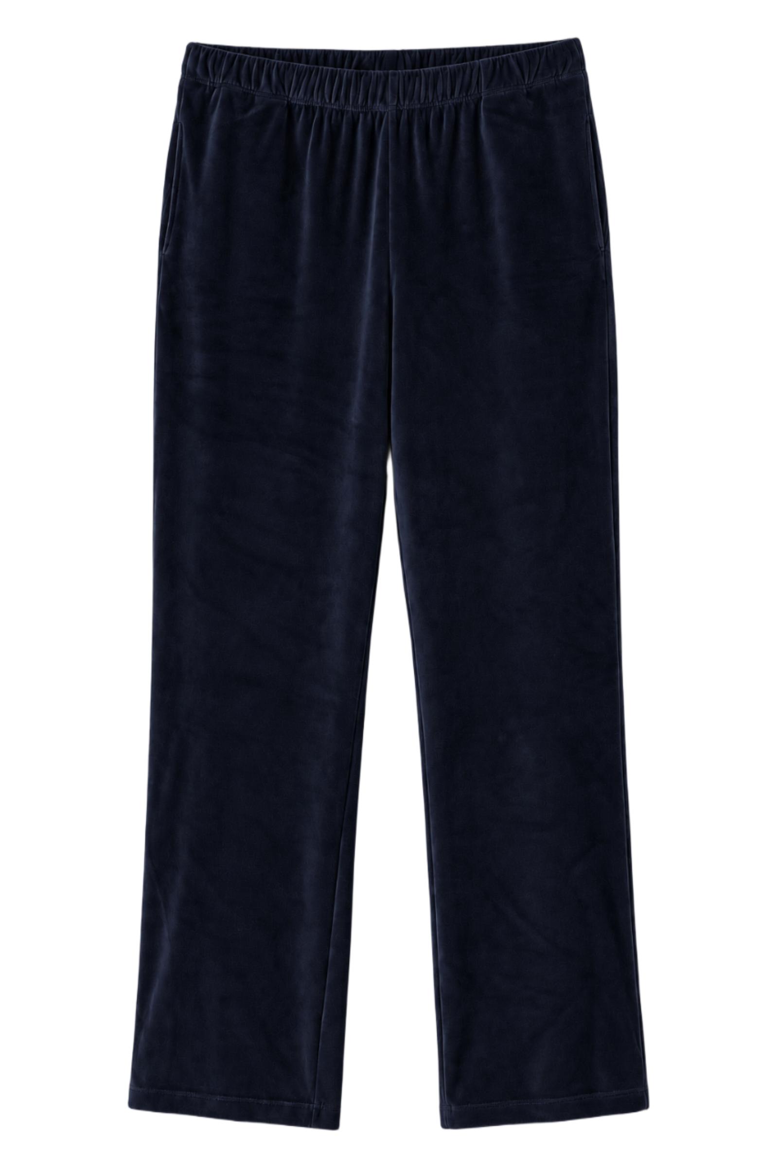 Lace-Trim Velvet Pyjama