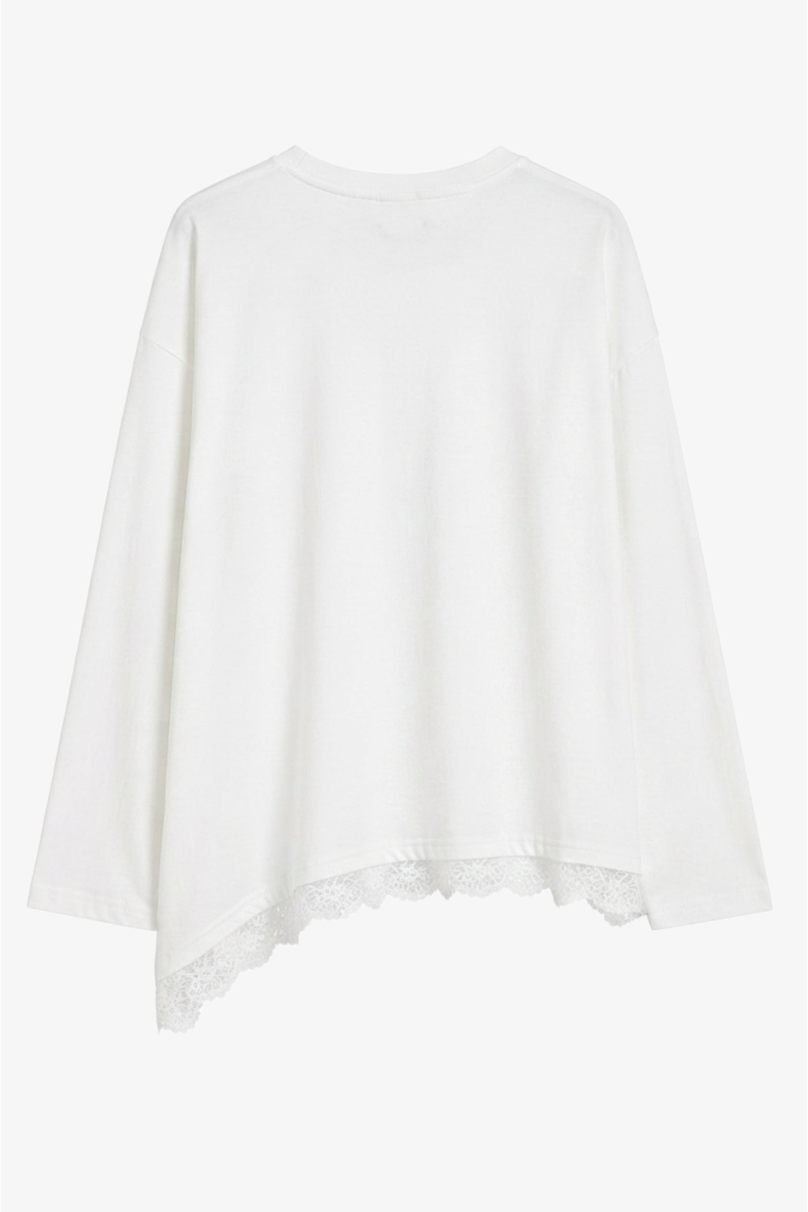 Lace Trim Asymmetric Top