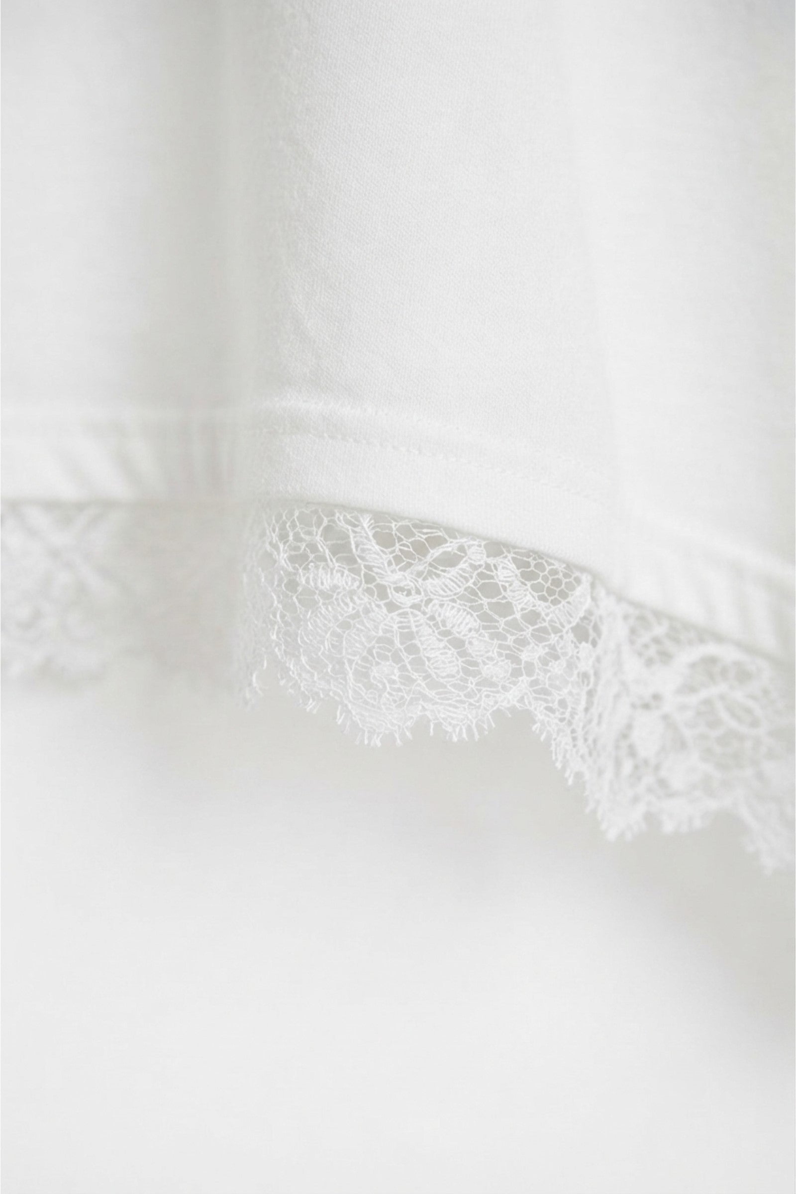 Lace Trim Asymmetric Top