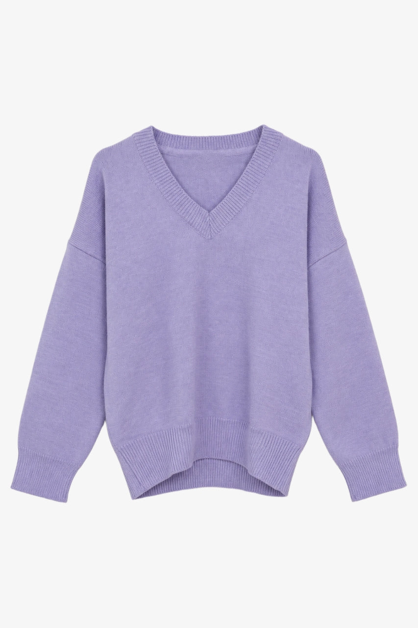 Relaxed V-Neck Pullover