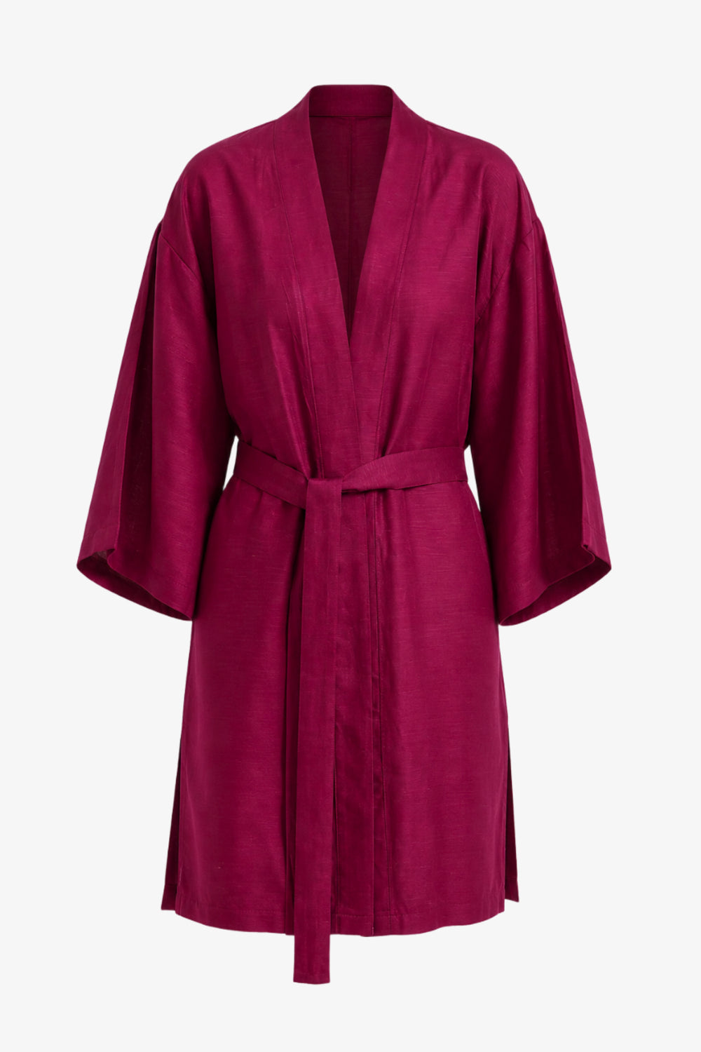 Belted Open-Front Cardigan