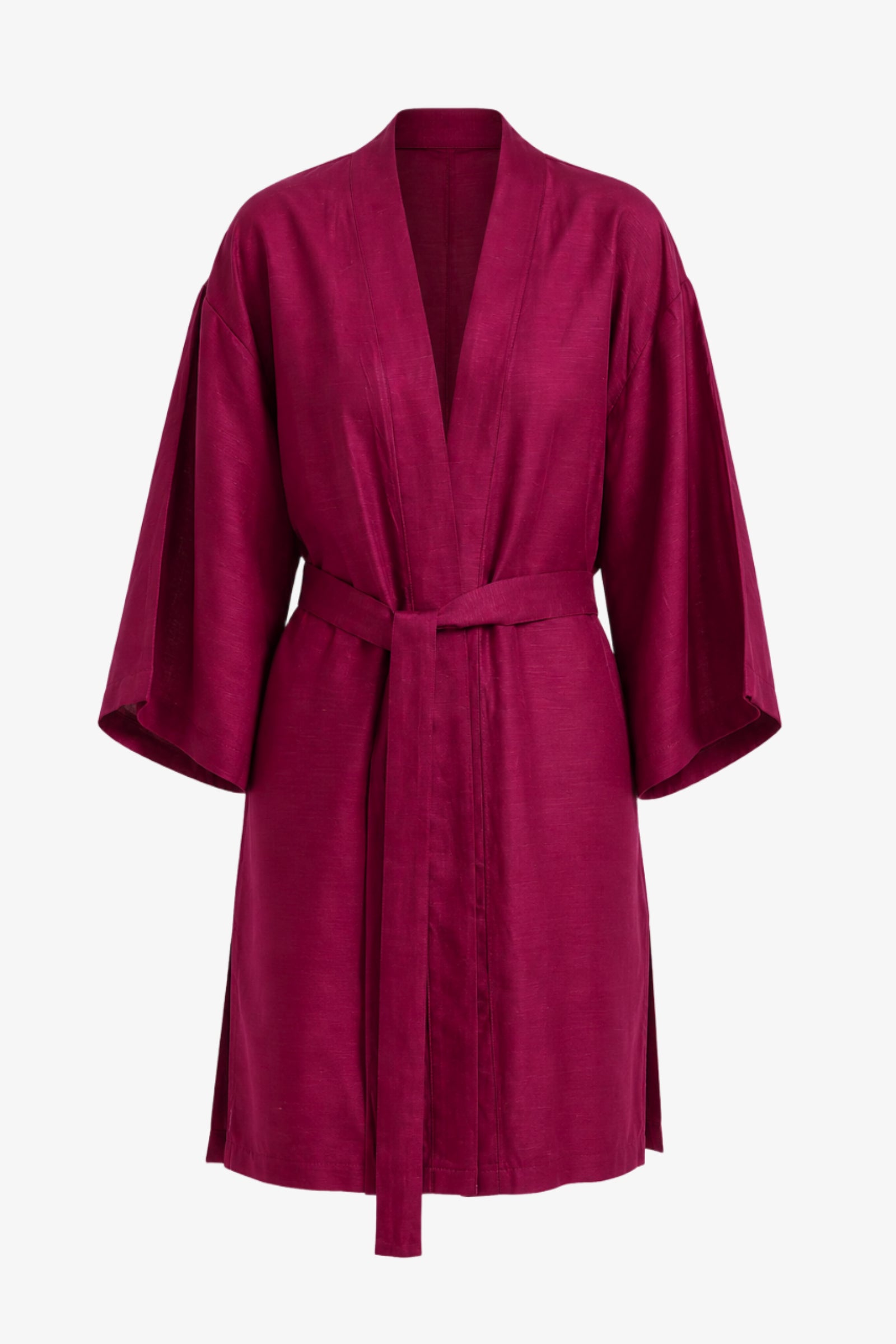 Belted Open-Front Cardigan