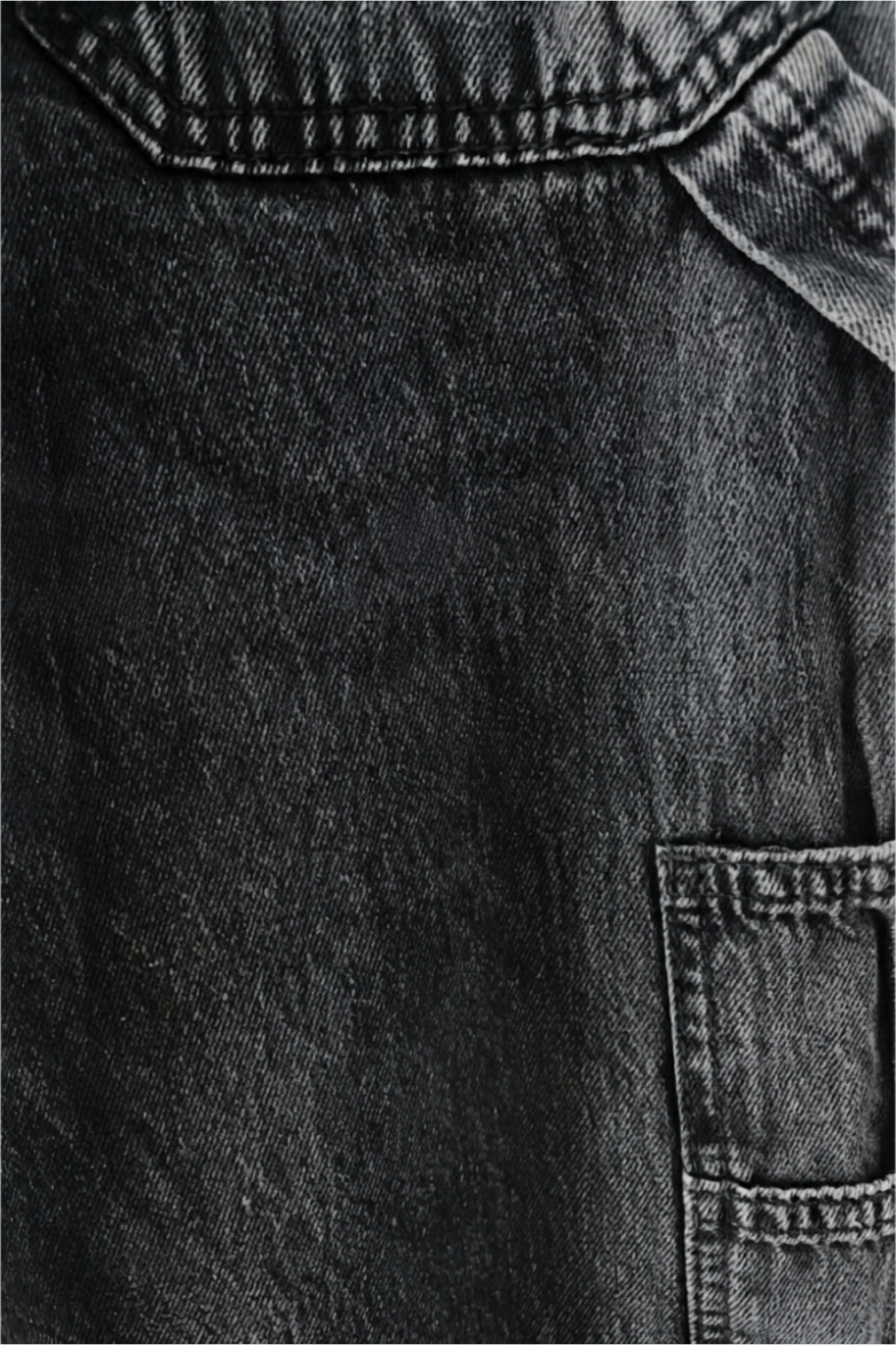 Washed Denim Pants