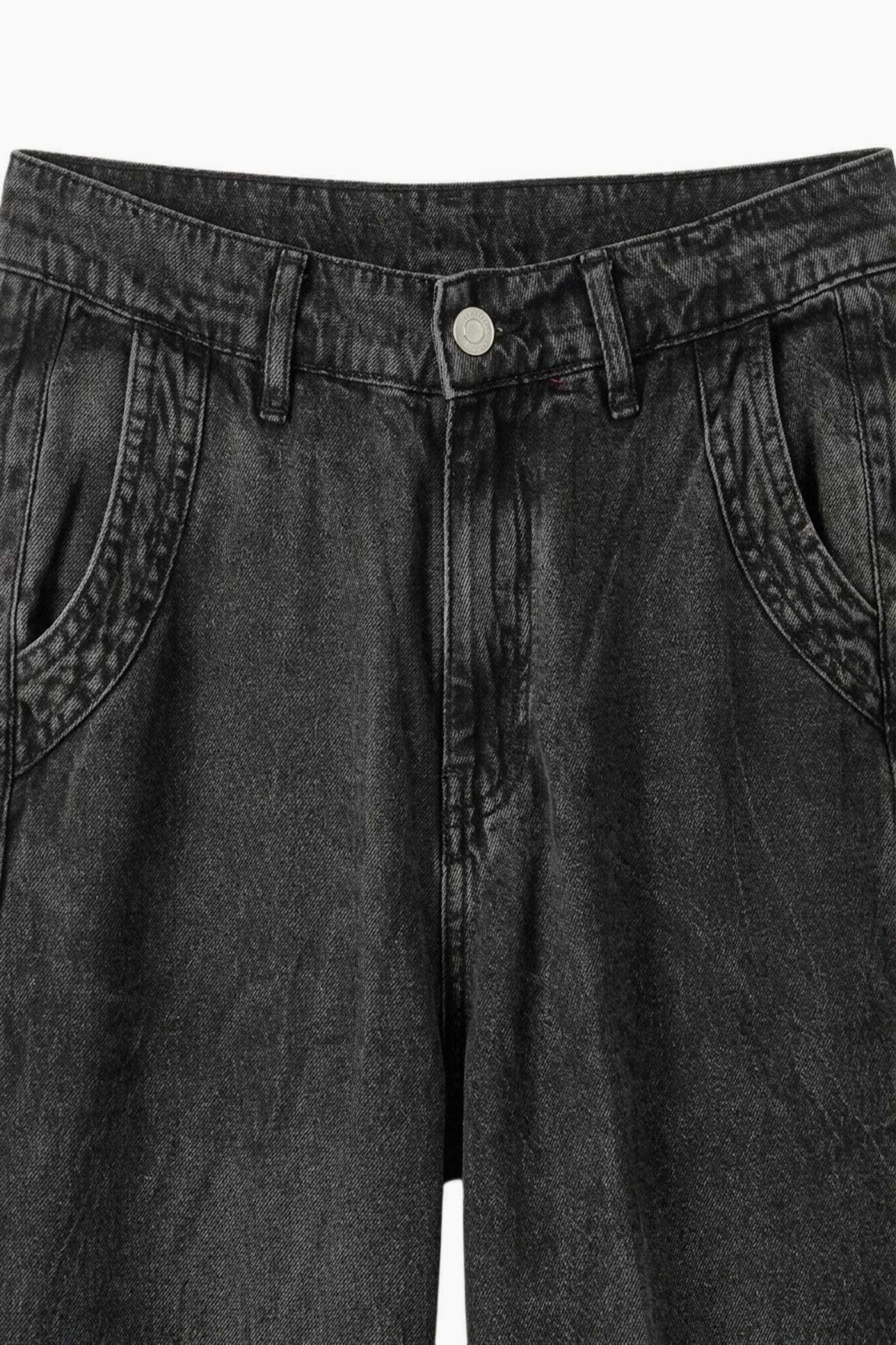 Washed Denim Pants