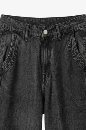 Washed Denim Pants
