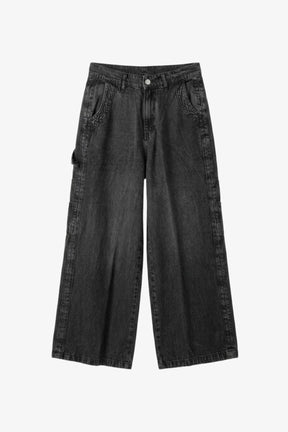 Washed Denim Pants