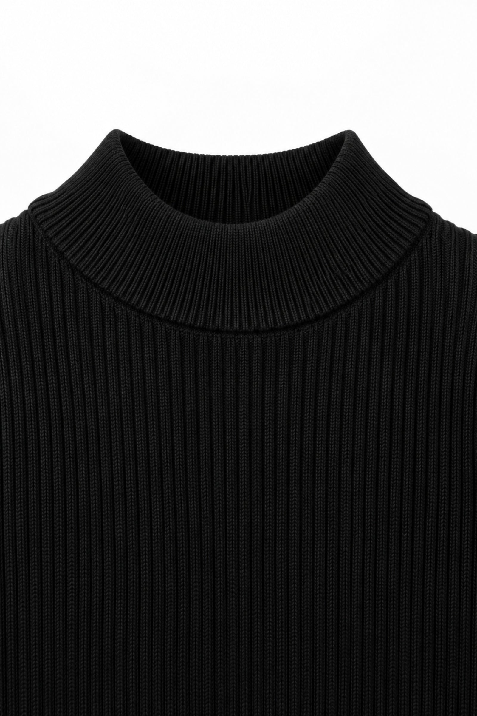 Ribbed Turtleneck Pullover
