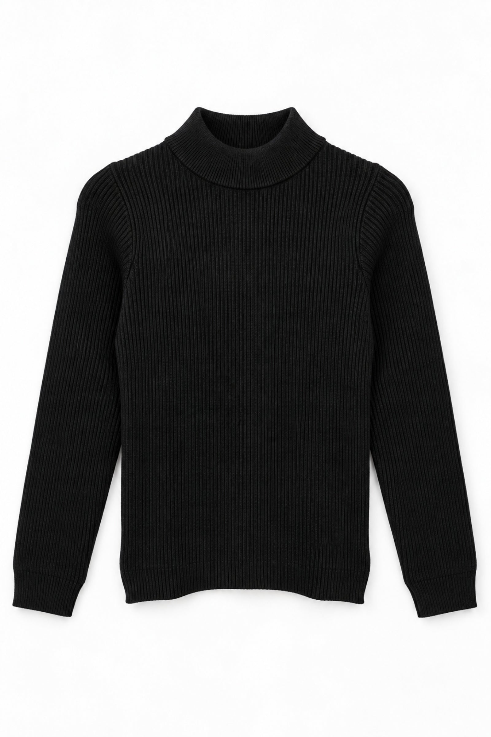 Ribbed Turtleneck Pullover