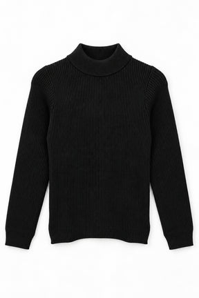 Ribbed Turtleneck Pullover