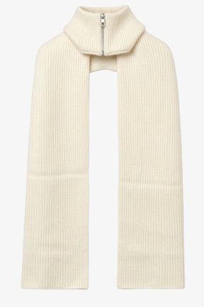 Half-Zip Ribbed Scarf